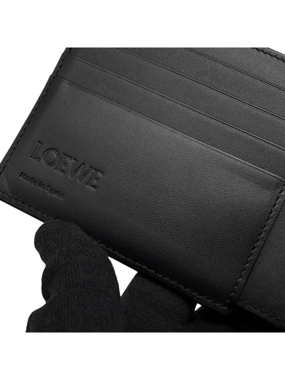Loewe Bifold Wallet Coin Soft Grain Calf Leather Black